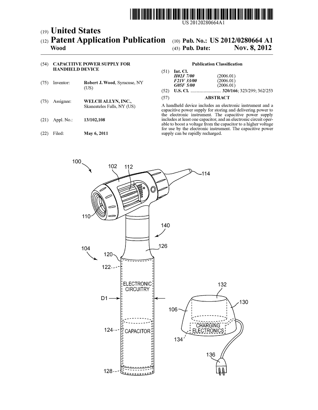 CAPACITIVE POWER SUPPLY FOR HANDHELD DEVICE - diagram, schematic, and image 01