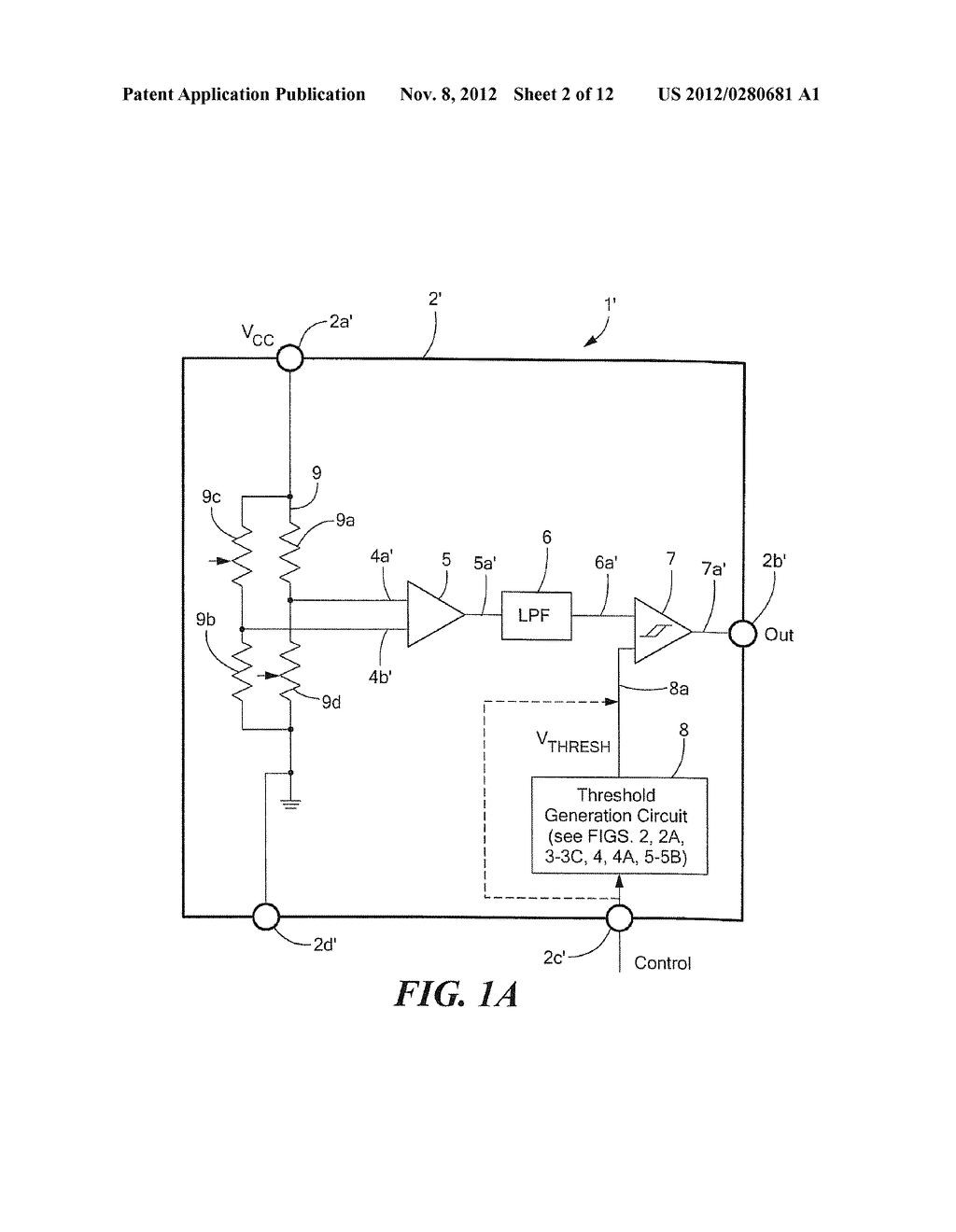 Magnetic Field Sensor Having A Control Node To Receive A Control Signal To     Adjust A Threshold - diagram, schematic, and image 03