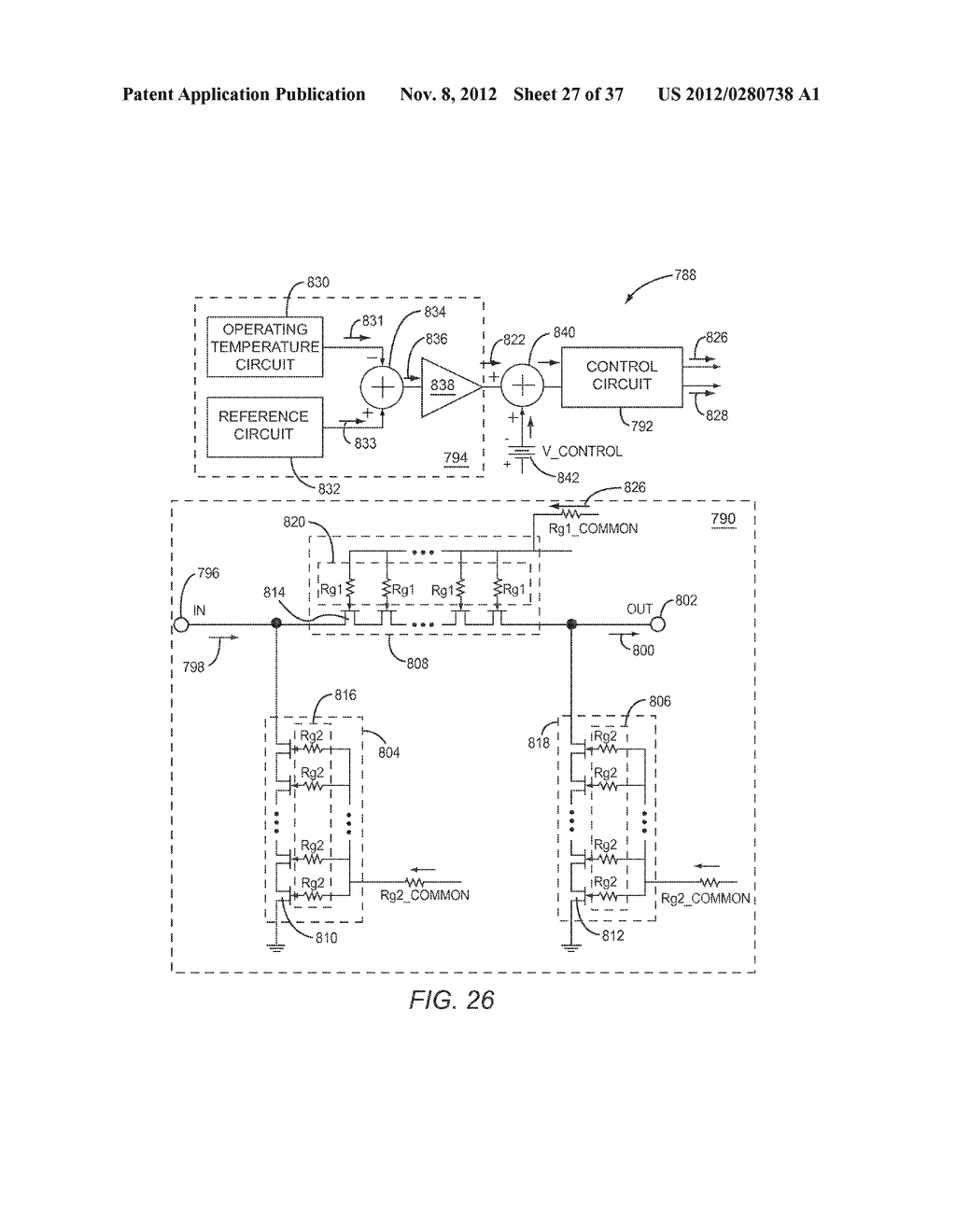 VARIABLE ATTENUATOR HAVING STACKED TRANSISTORS - diagram, schematic, and image 28