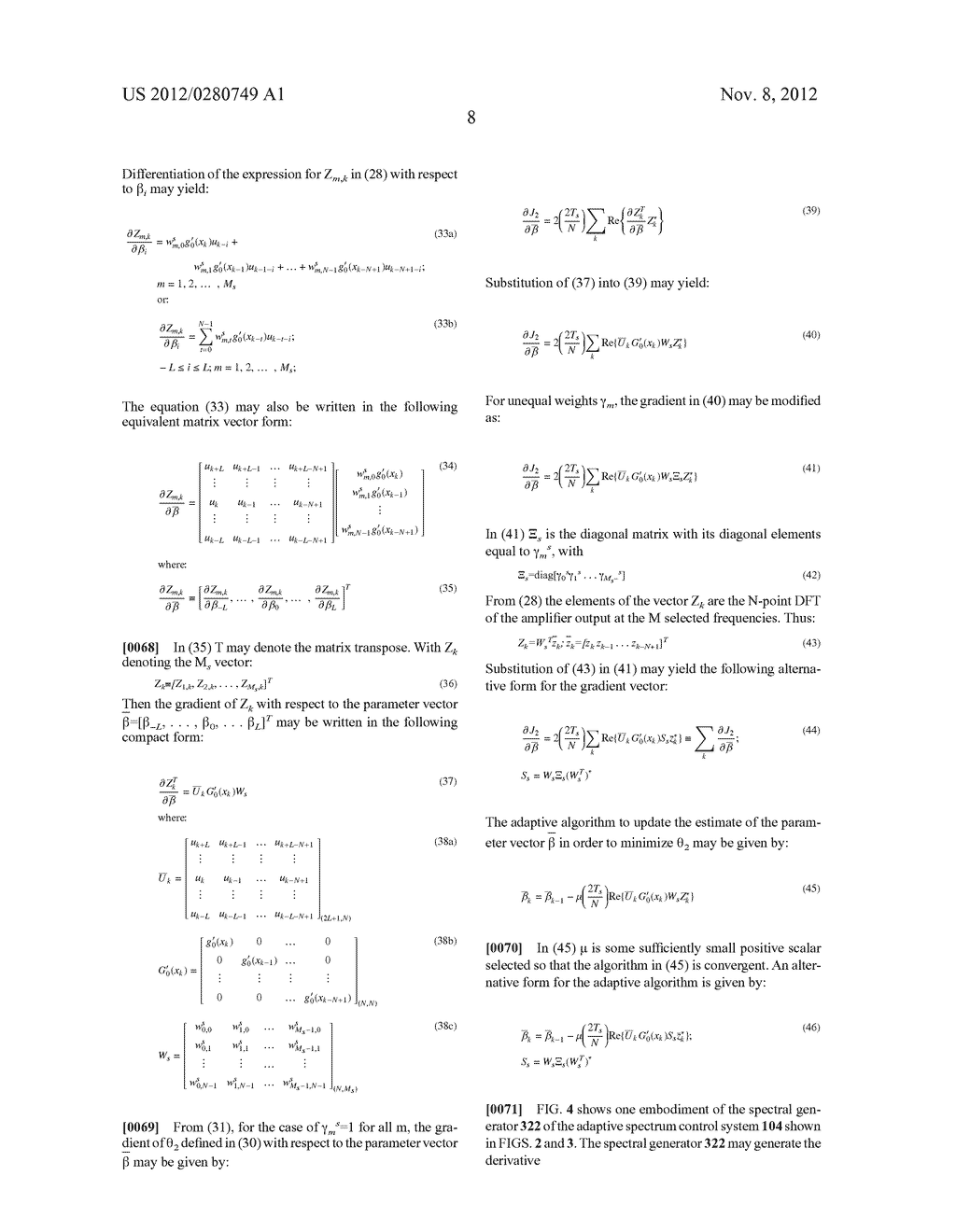 SYSTEMS AND METHODS FOR MITIGATING SPECTRAL REGROWTH FROM NON-LINEAR     SYSTEMS - diagram, schematic, and image 37