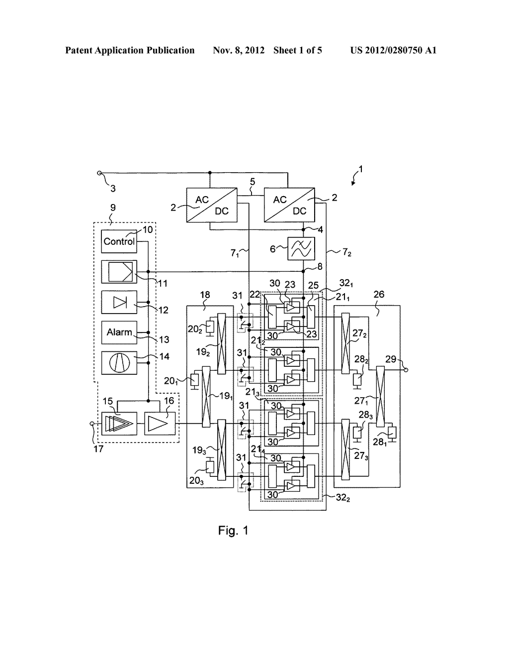 CIRCUIT ARRANGEMENT FOR A REDUNDANT POWER SUPPLY FOR A POWER AMPLIFIER - diagram, schematic, and image 02