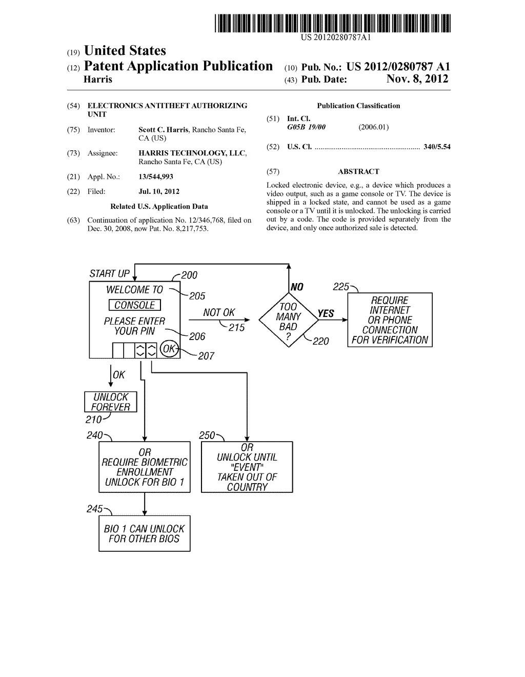 Electronics antitheft Authorizing Unit - diagram, schematic, and image 01