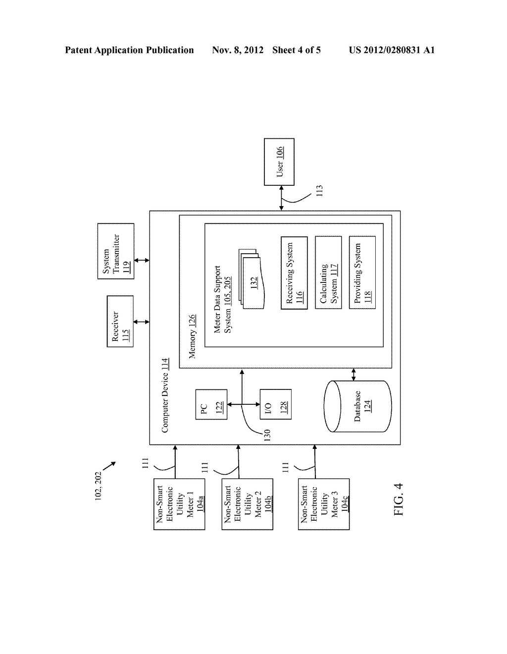 CALCULATION OF AUXILIARY VALUE BASED ON METER DATA FROM NON-SMART     ELECTRONIC UTILITY METER - diagram, schematic, and image 05