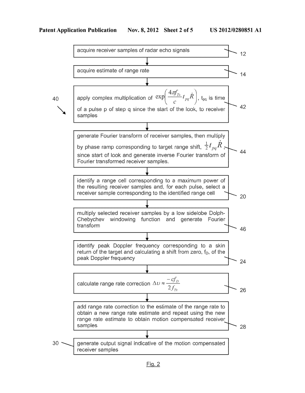 PULSE RADAR RANGE PROFILE MOTION COMPENSATION - diagram, schematic, and image 03