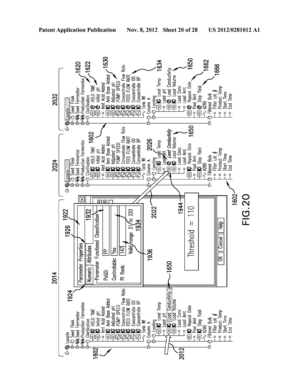 SYSTEM FOR DESIGNATING, DISPLAYING AND SELECTING TYPES OF PROCESS     PARAMETERS AND PRODUCT OUTCOME PARAMETERS - diagram, schematic, and image 21