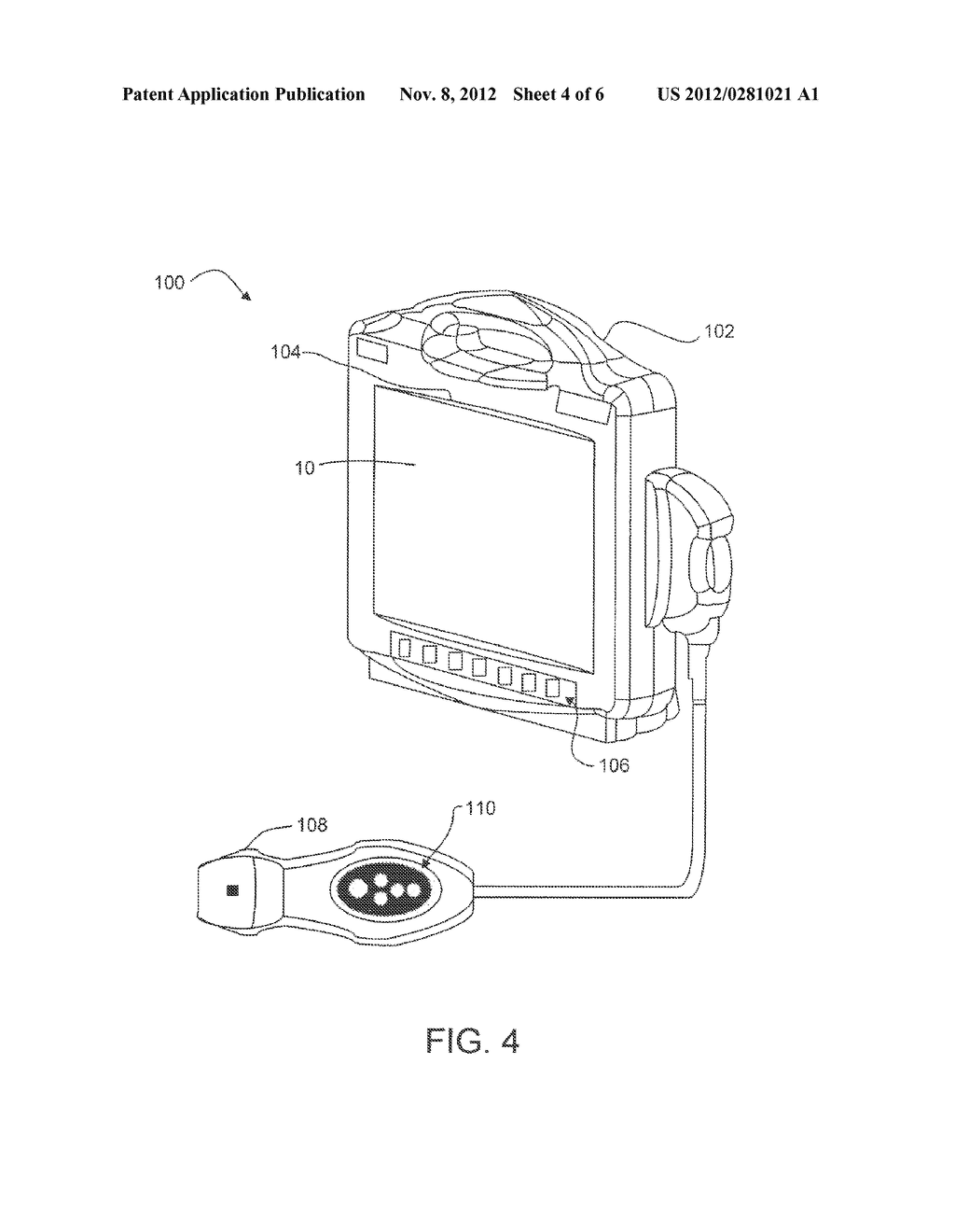 User Interface and Methods for Sonographic Display Device - diagram, schematic, and image 05