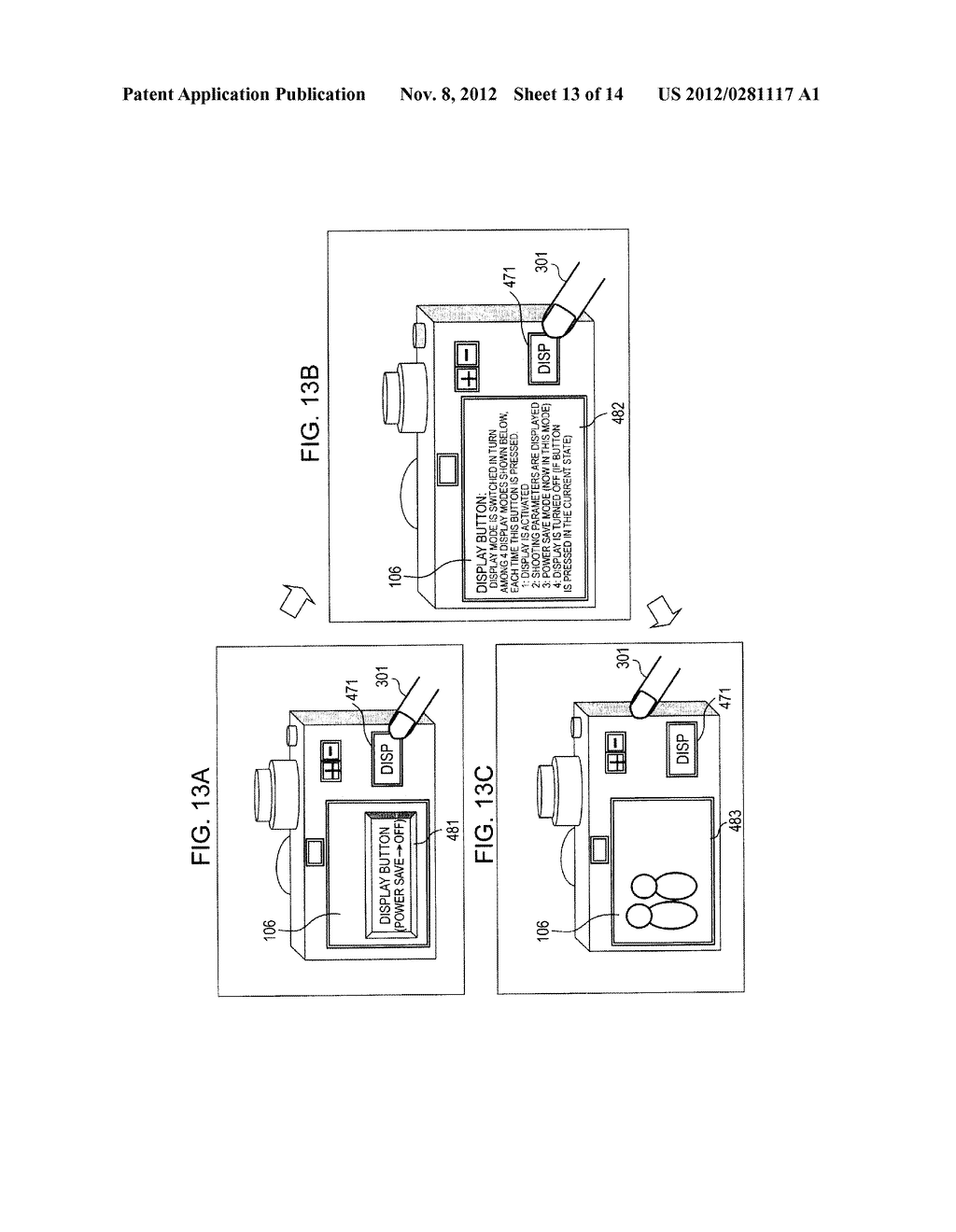 INFORMATION DISPLAY APPARATUS, IMAGE TAKING APPARATUS, AND METHOD AND     COMPUTER PROGRAM FOR CONTROLLING DISPLAYING INFORMATION - diagram, schematic, and image 14