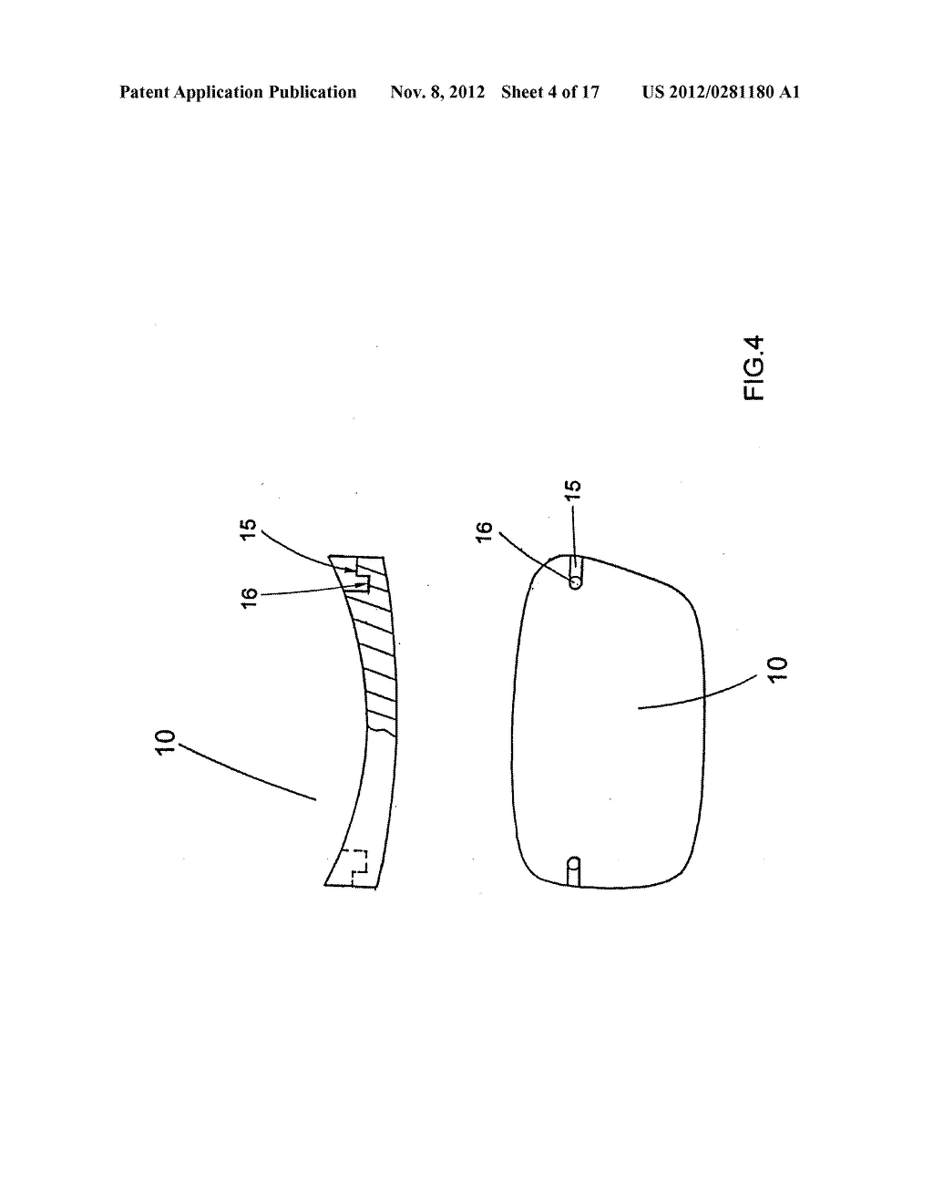 Rimless eyeglass frame - diagram, schematic, and image 05