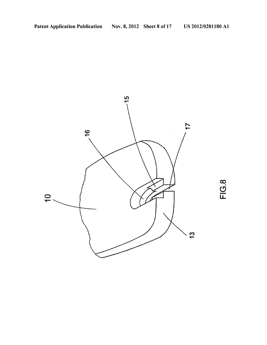 Rimless eyeglass frame - diagram, schematic, and image 09