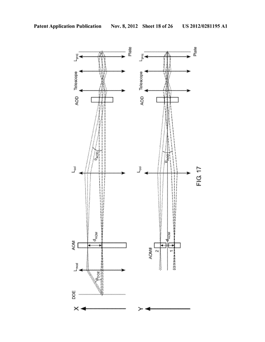 Multi-Method and Device with an Advanced Acousto-Optic Deflector (AOD)     and a Dense Brush of Flying Spots - diagram, schematic, and image 19