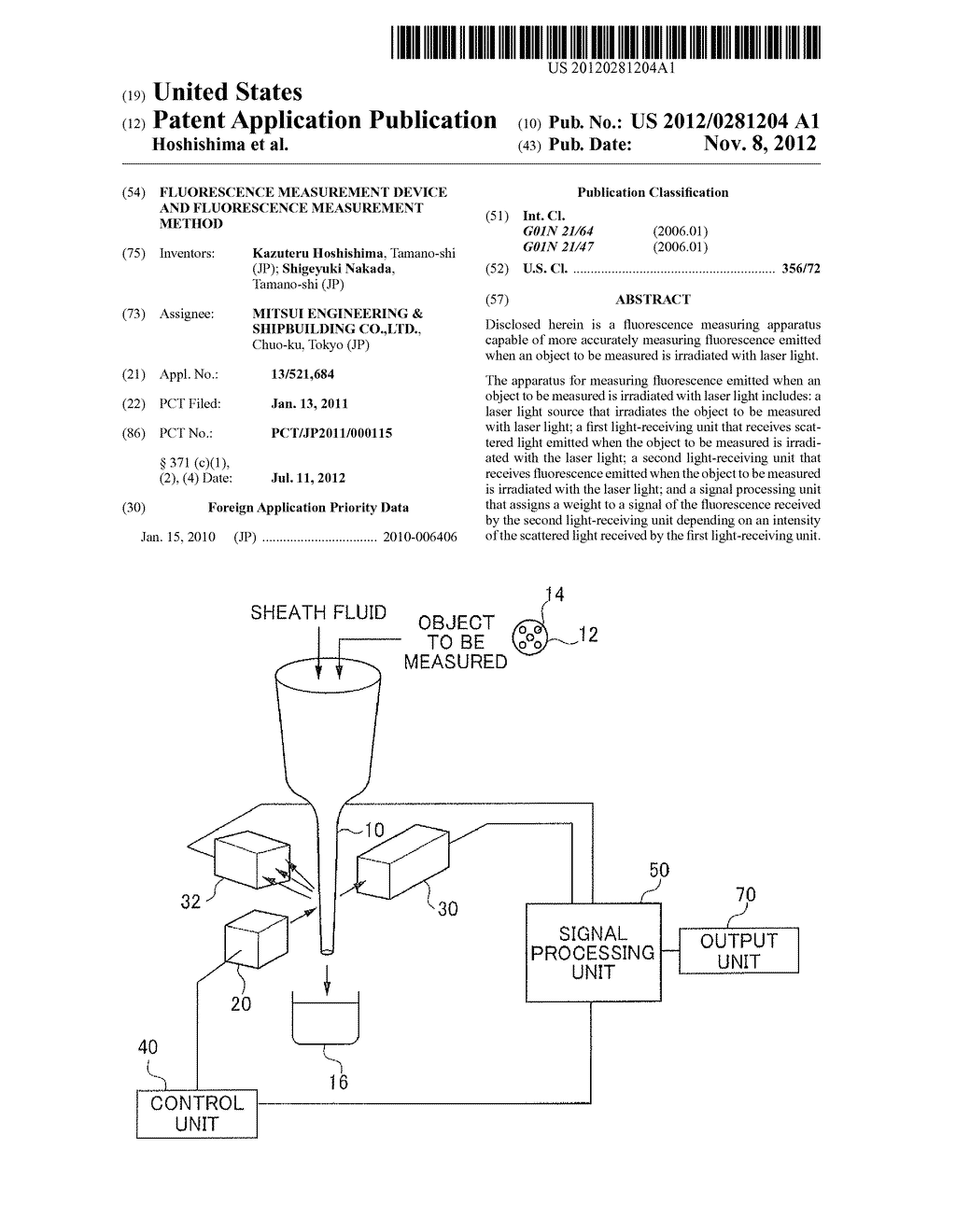 FLUORESCENCE MEASUREMENT DEVICE AND FLUORESCENCE MEASUREMENT METHOD - diagram, schematic, and image 01