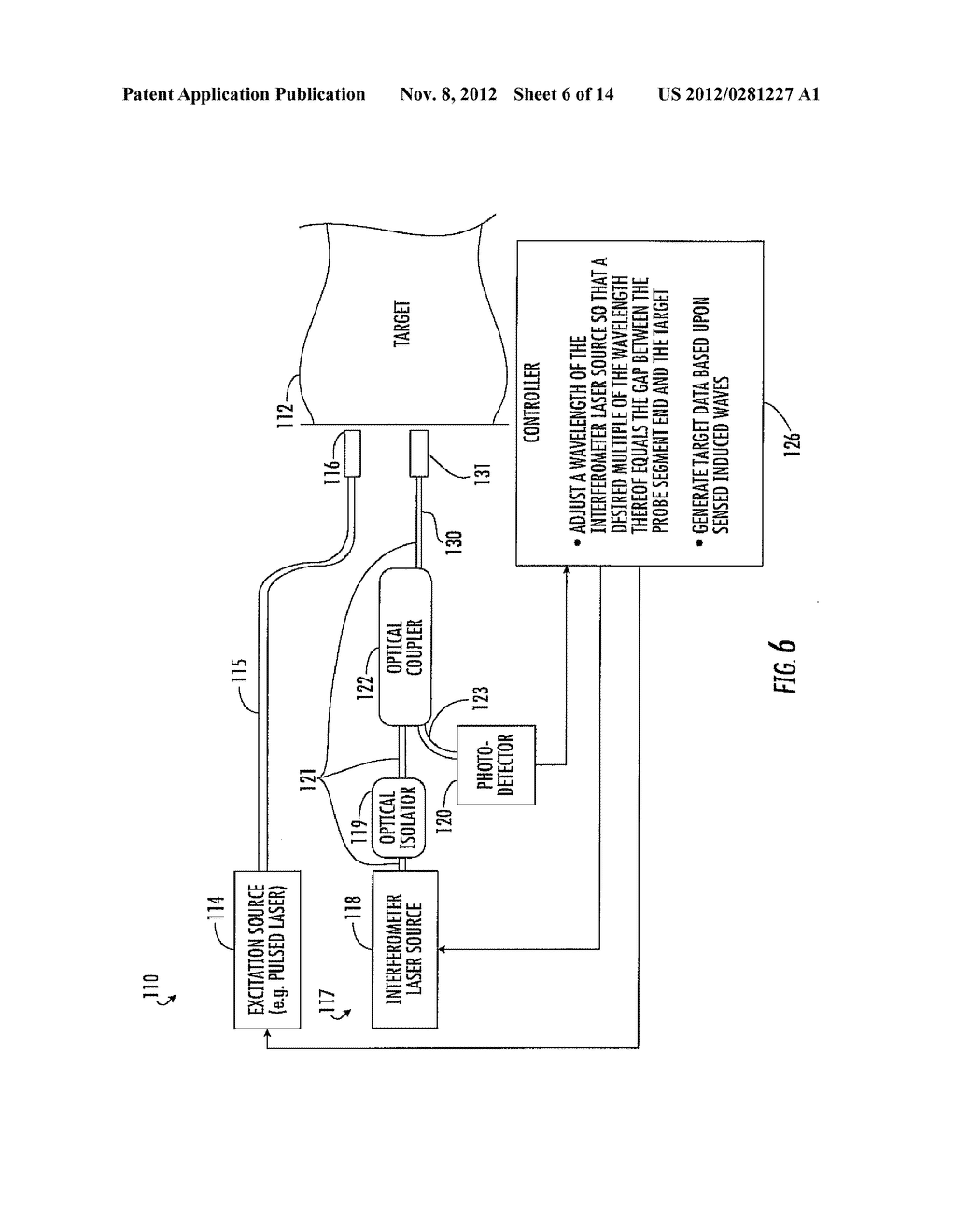 INTERFEROMETRIC SENSING APPARATUS INCLUDING ADJUSTABLE COUPLING AND     ASSOCIATED METHODS - diagram, schematic, and image 07