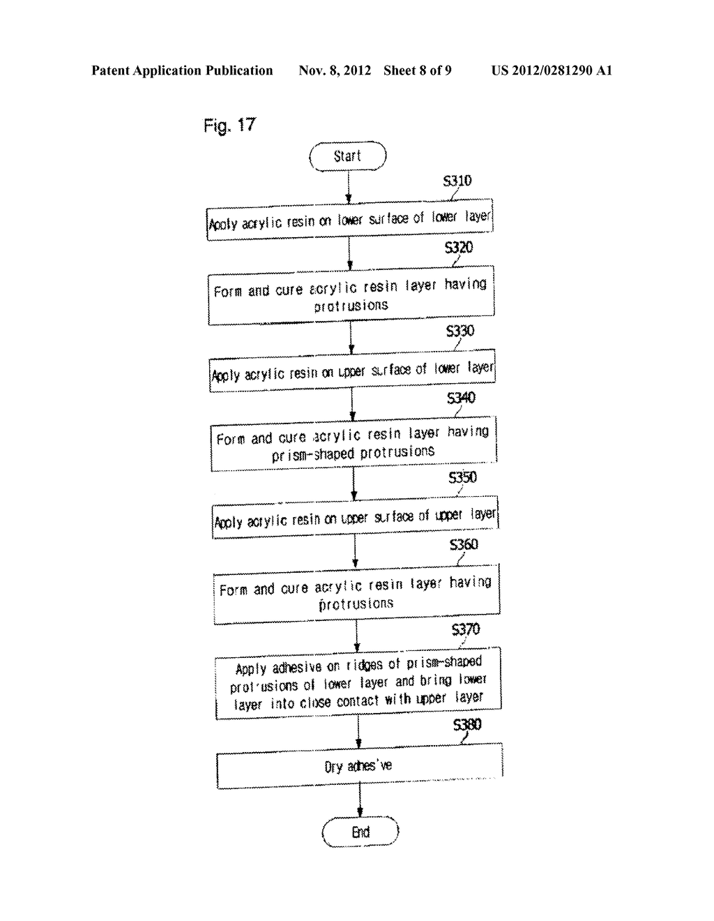 DIFFUSER-INTEGRATED PRISM SHEET FOR BACKLIGHT UNITS AND METHOD OF     MANUFACTURING THE SAME - diagram, schematic, and image 09