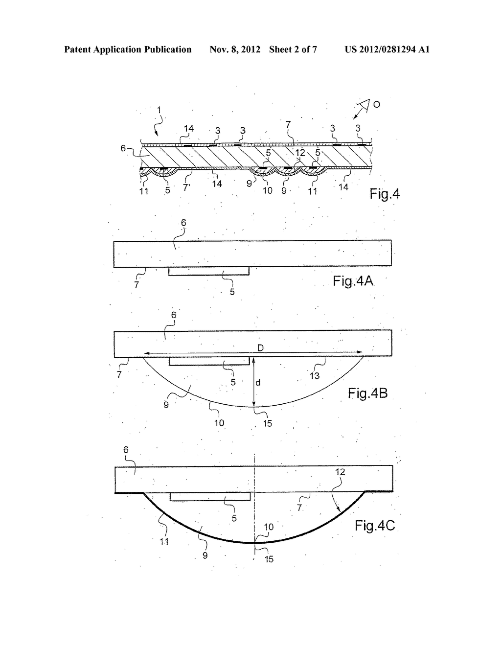 SECURITY ELEMENT COMPRISING AN ADHESIVE AND A SUBSTRATE BEARING AN OPTICAL     STRUCTURE, AND ASSOCIATED METHOD - diagram, schematic, and image 03