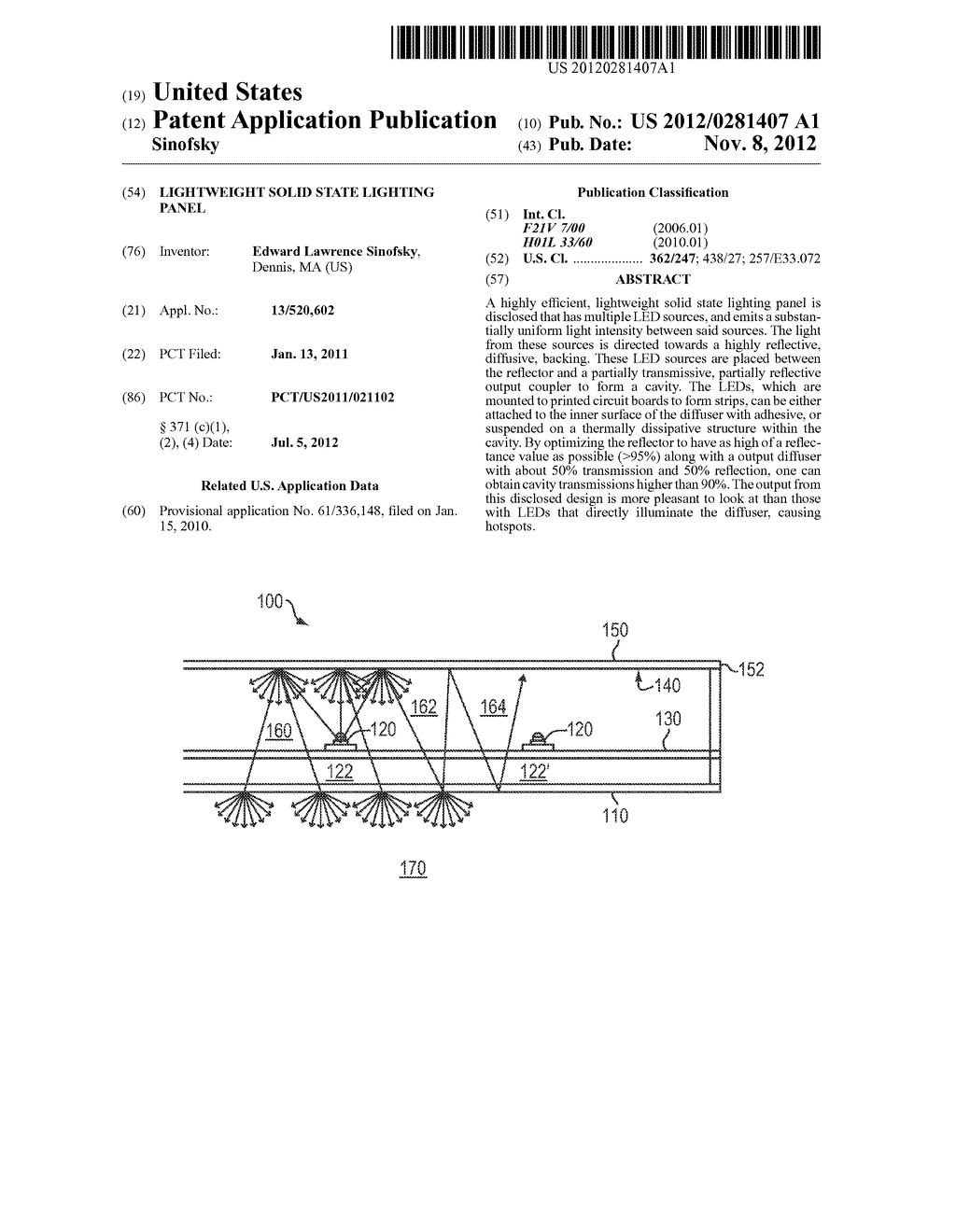 Lightweight Solid State Lighting Panel - diagram, schematic, and image 01