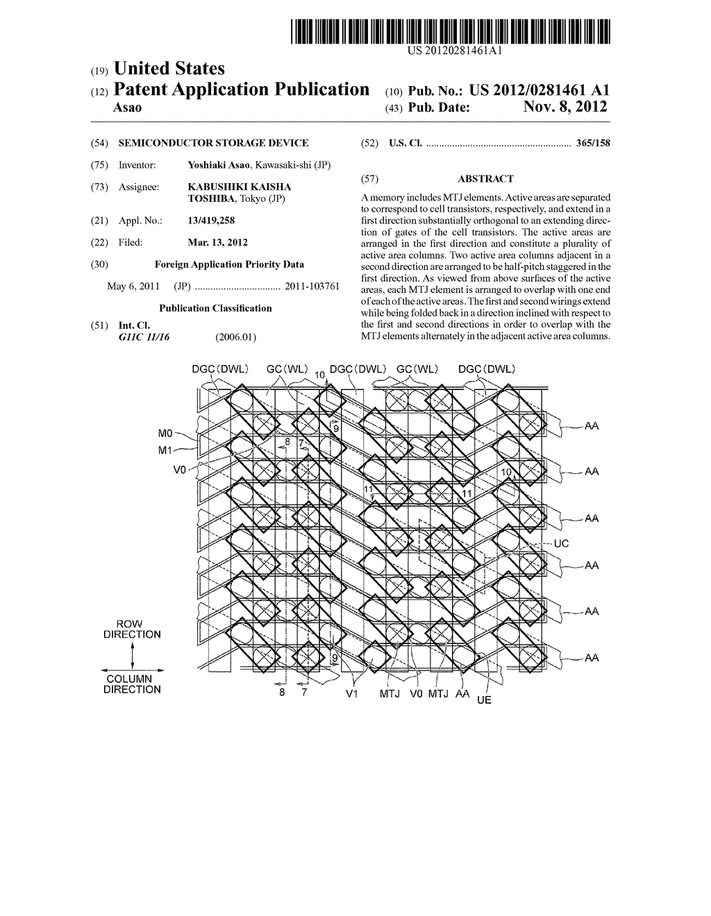 SEMICONDUCTOR STORAGE DEVICE - diagram, schematic, and image 01