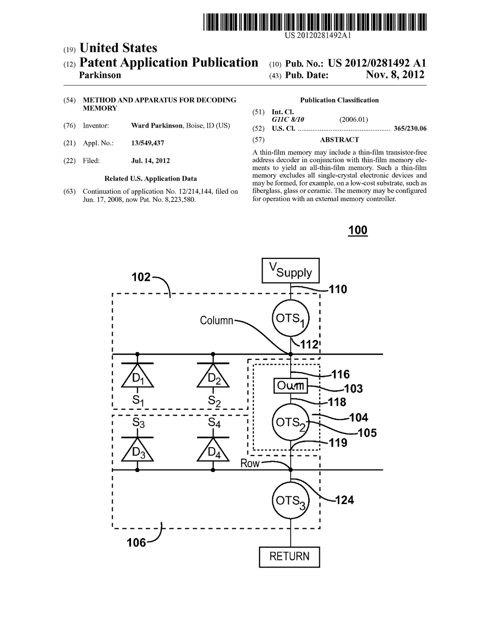 Method and Apparatus for Decoding Memory - diagram, schematic, and image 01