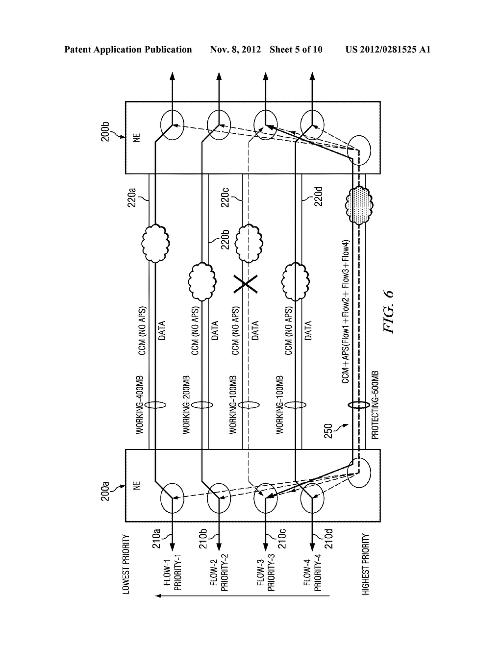 METHOD AND SYSTEM FOR PRIORITY BASED (1:1)n ETHERNET PROTECTION - diagram, schematic, and image 06