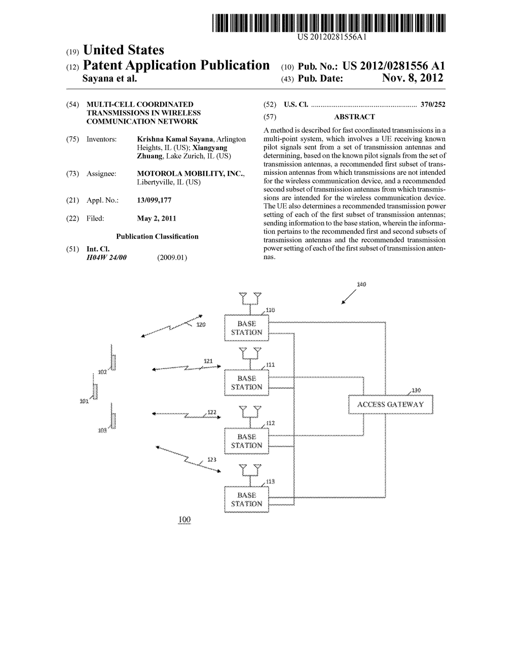 MULTI-CELL COORDINATED TRANSMISSIONS IN WIRELESS COMMUNICATION NETWORK - diagram, schematic, and image 01