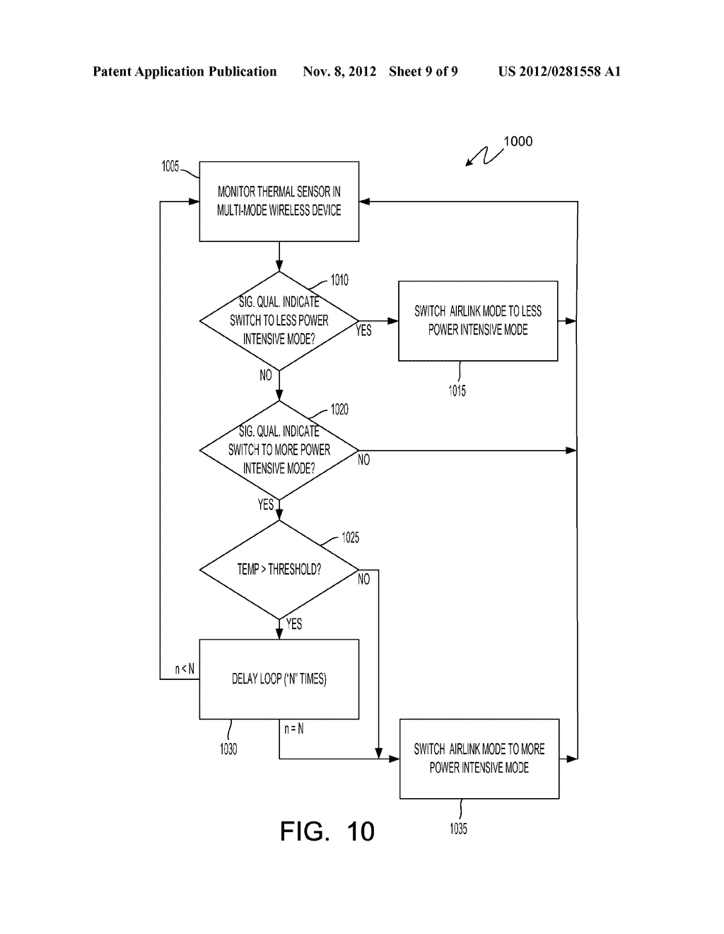 TEMPERATURE-DRIVEN AIRLINK SELECTION IN A MULTI-MODE WIRELESS DEVICE - diagram, schematic, and image 10