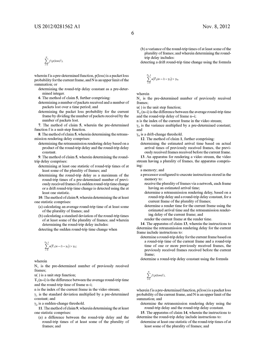 APPARATUS AND METHOD FOR RENDERING VIDEO WITH RETRANSMISSION DELAY - diagram, schematic, and image 12