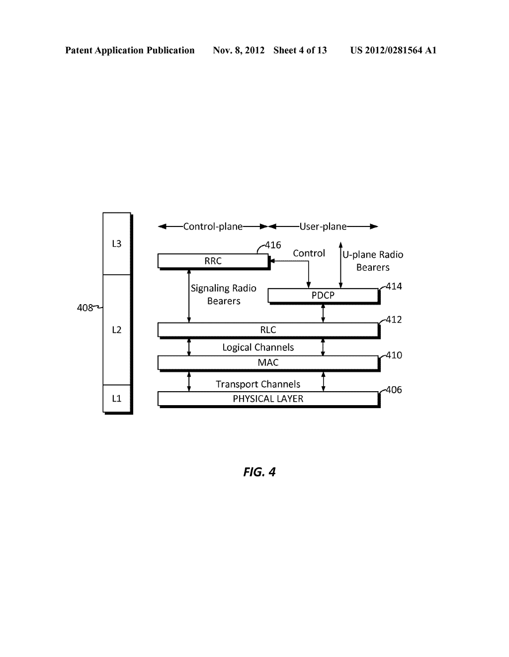 SYSTEM AND METHOD FOR MULTI-POINT HSDPA COMMUNICATION UTILIZING A     MULTI-LINK PDCP SUBLAYER - diagram, schematic, and image 05