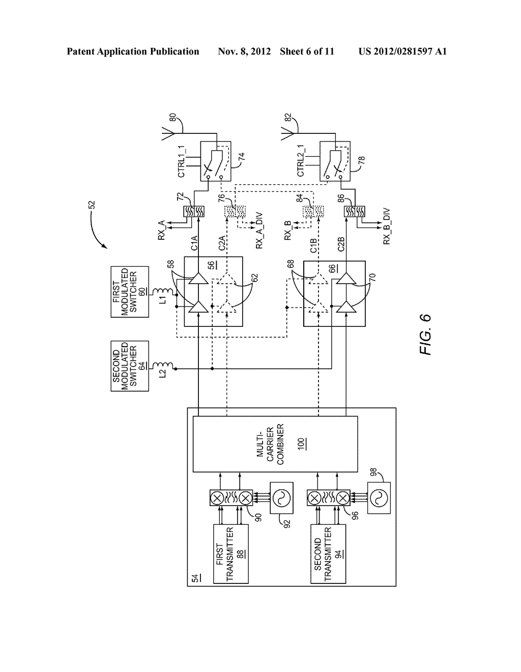 RADIO FRONT END AND POWER MANAGEMENT ARCHITECTURE FOR LTE-ADVANCED - diagram, schematic, and image 07