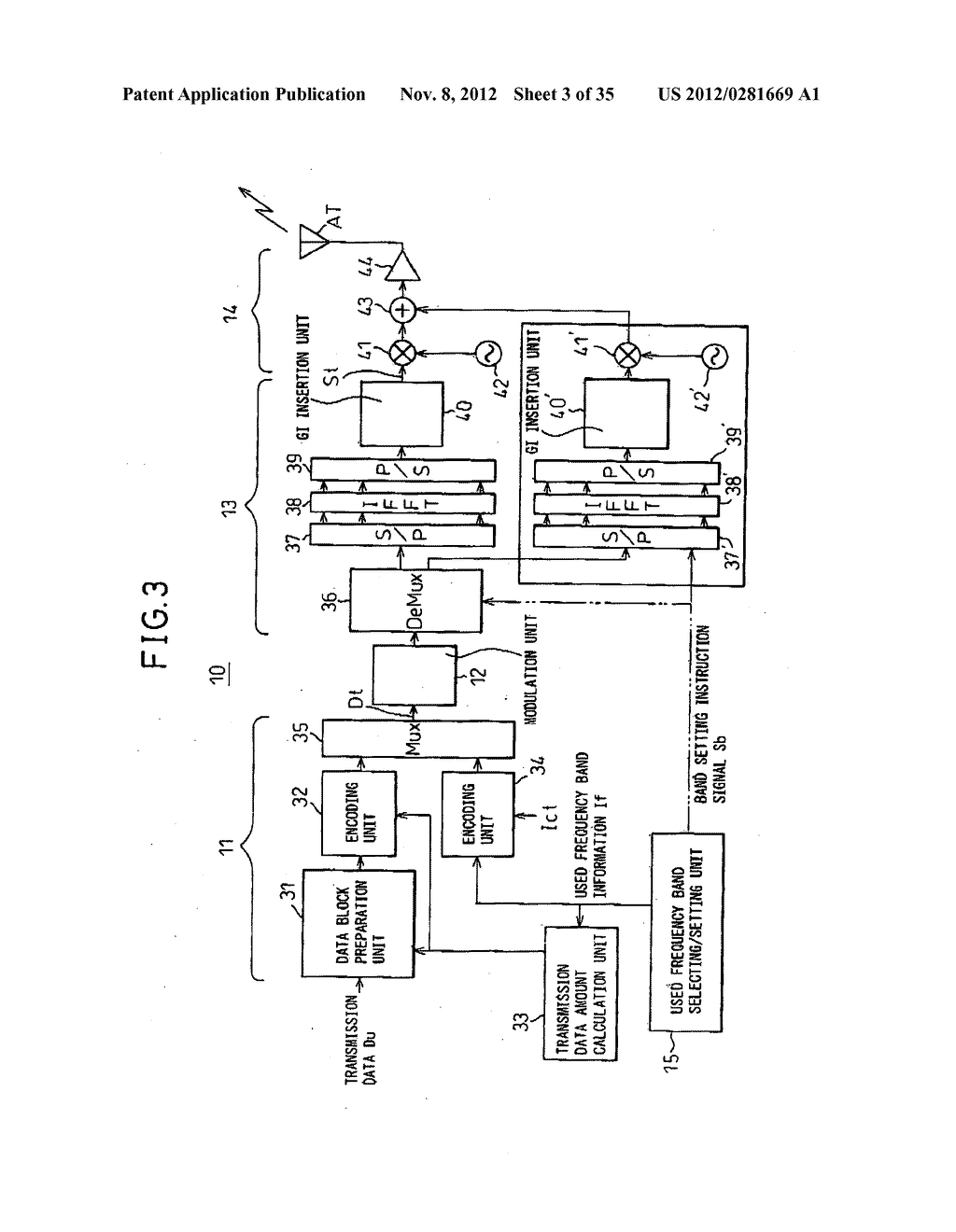 COMMUNICATIONS APPARATUS AND COMMUNICATIONS SYSTEM USING MULTICARRIER     TRANSMISSION MODE - diagram, schematic, and image 04