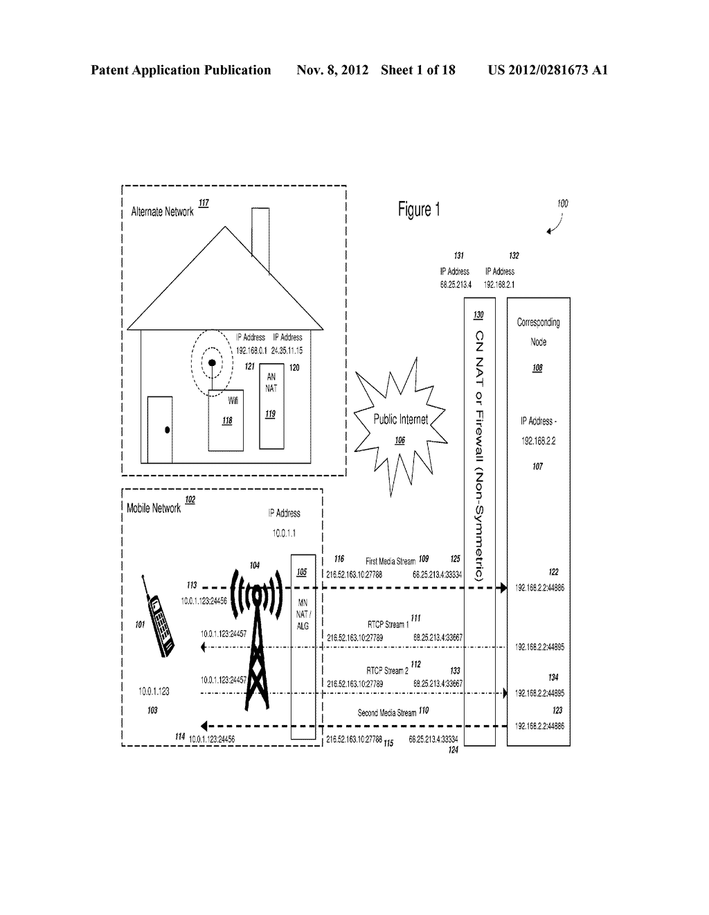 EFFICIENT HANDOVER OF MEDIA COMMUNICATIONS IN HETEROGENEOUS IP NETWORKS     USING LAN PROFILES AND NETWORK HANDOVER RULES - diagram, schematic, and image 02