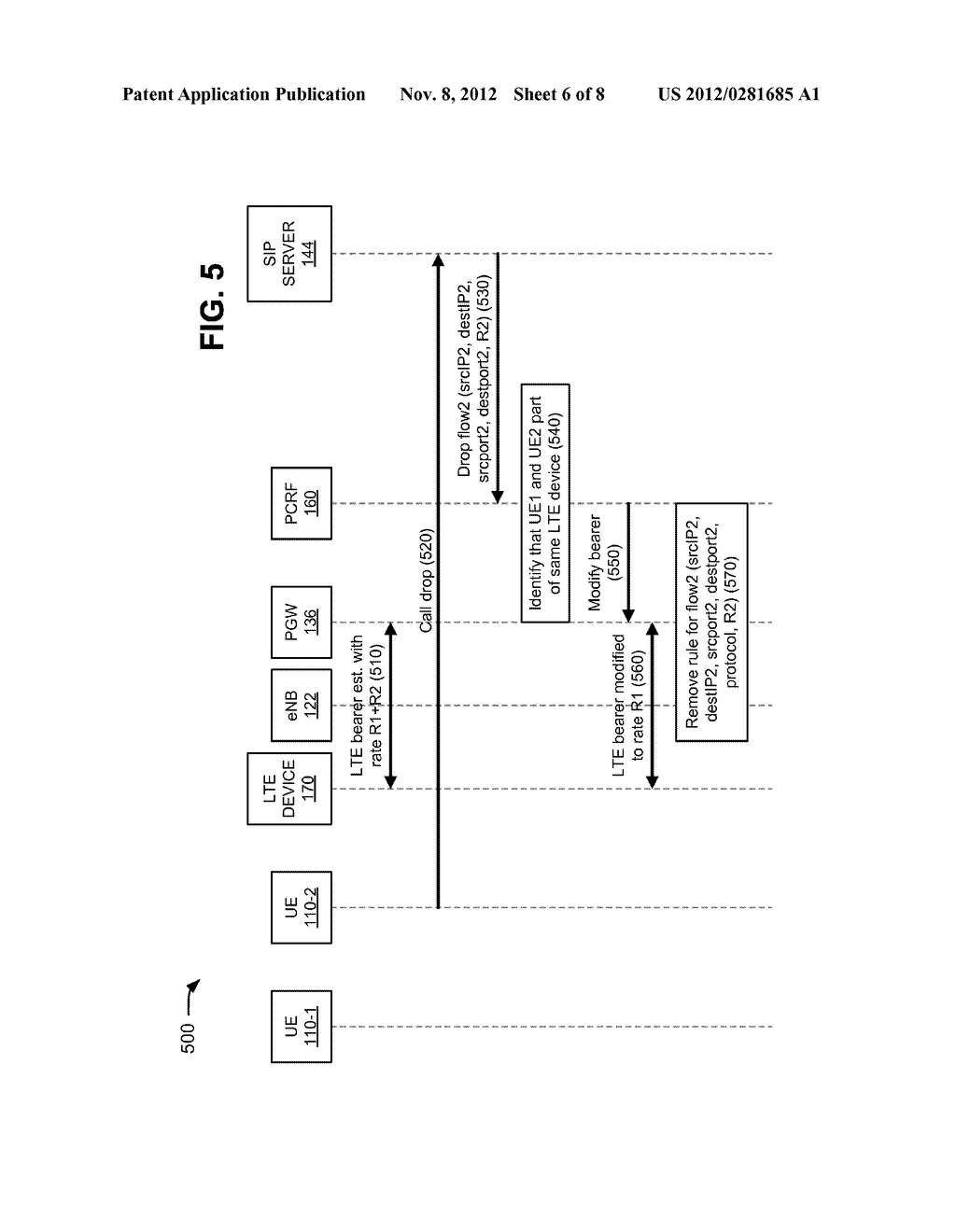 HANDLING MULTIPLE VOICE OVER INTERNET PROTOCOL (VOIP) CALLS VIA A SINGLE     BEARER - diagram, schematic, and image 07