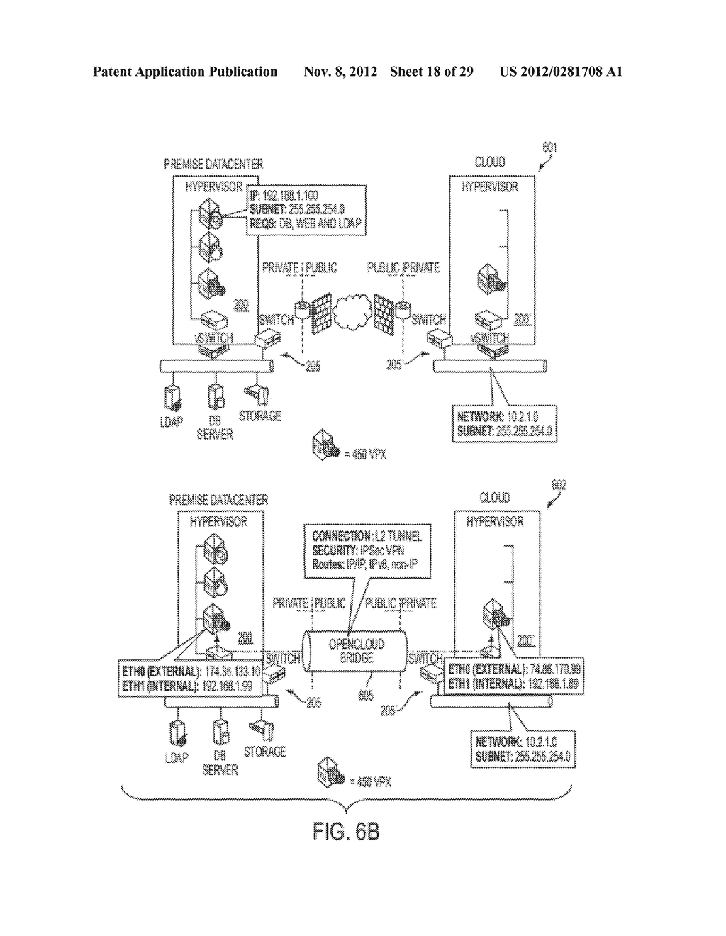 SYSTEMS AND METHODS FOR CLOUD BRIDGING BETWEEN PUBLIC AND PRIVATE CLOUDS - diagram, schematic, and image 19