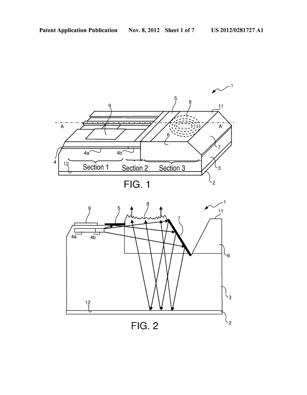 SURFACE-EMITTING SEMICONDUCTOR LASER DEVICE IN WHICH AN EDGE-EMITTING     LASER IS INTEGRATED WITH A DIFFRACTIVE LENS, AND A METHOD FOR MAKING THE     DEVICE - diagram, schematic, and image 02