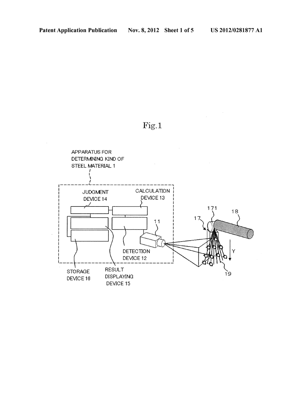 APPARATUS AND METHOD FOR DETERMINING KIND OF STEEL MATERIAL - diagram, schematic, and image 02