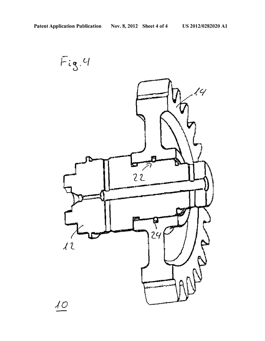 Device for Coupling a Drive Shaft of an Auxiliary Unit of a Commercial     Vehicle Having a Gear Drive and Method for Producing Said Device - diagram, schematic, and image 05