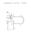 Service crane for a wind turbine diagram and image