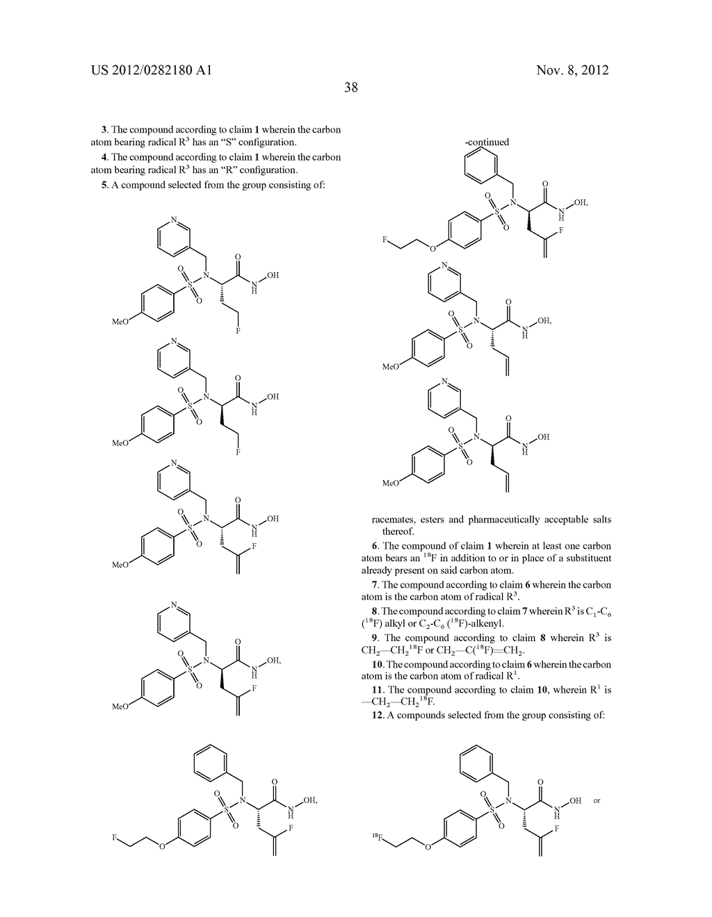 Compounds with Matrix-Metalloproteinase Inhibitory Activity and Imaging     Agents Thereof - diagram, schematic, and image 47