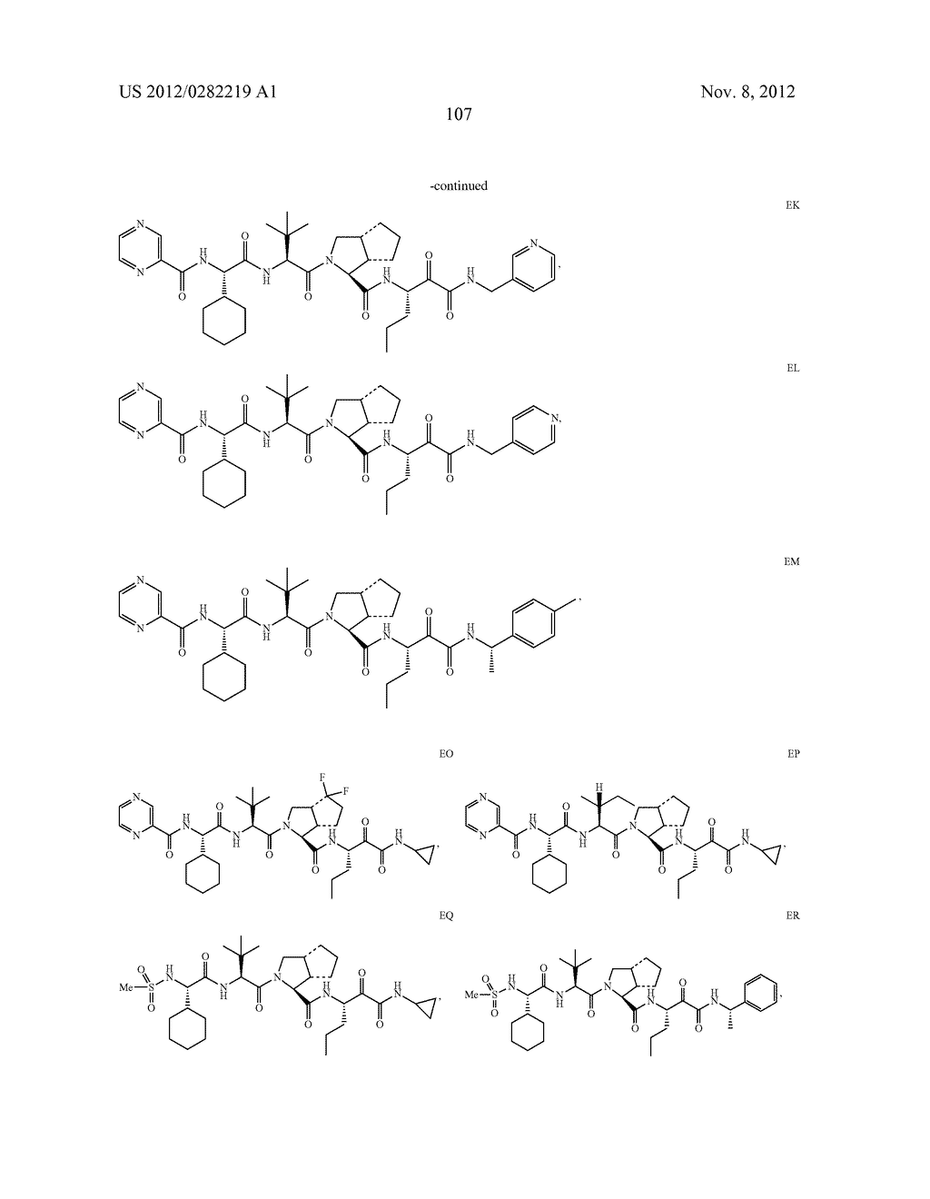 PEPTIDOMIMETIC PROTEASE INHIBITORS - diagram, schematic, and image 122