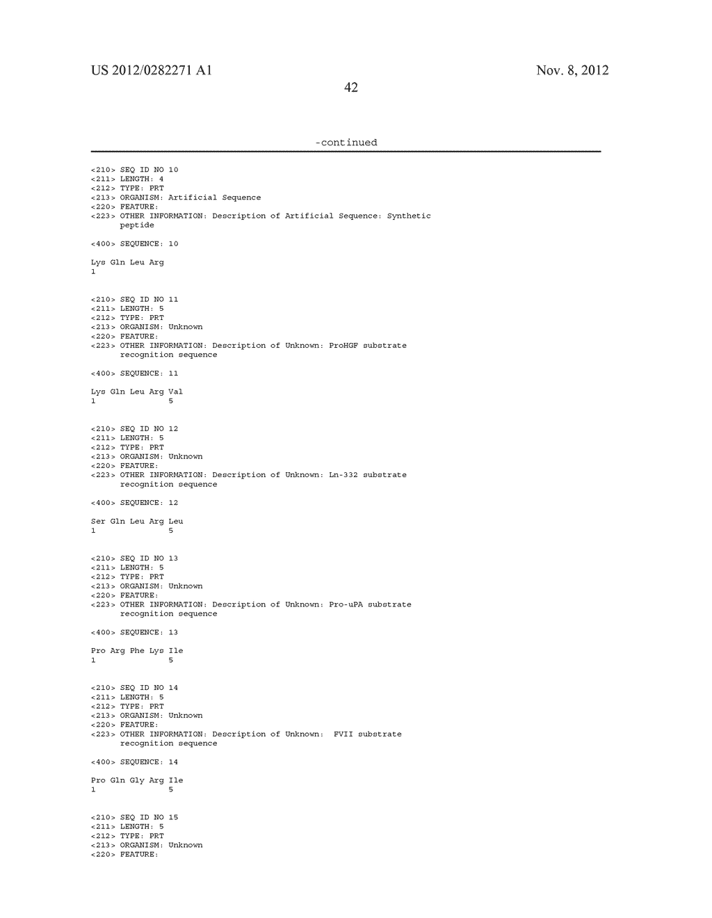 METHODS AND COMPOSITIONS FOR MODULATING HEPSIN ACTIVATION OF     MACROPHAGE-STIMULATING PROTEIN - diagram, schematic, and image 50