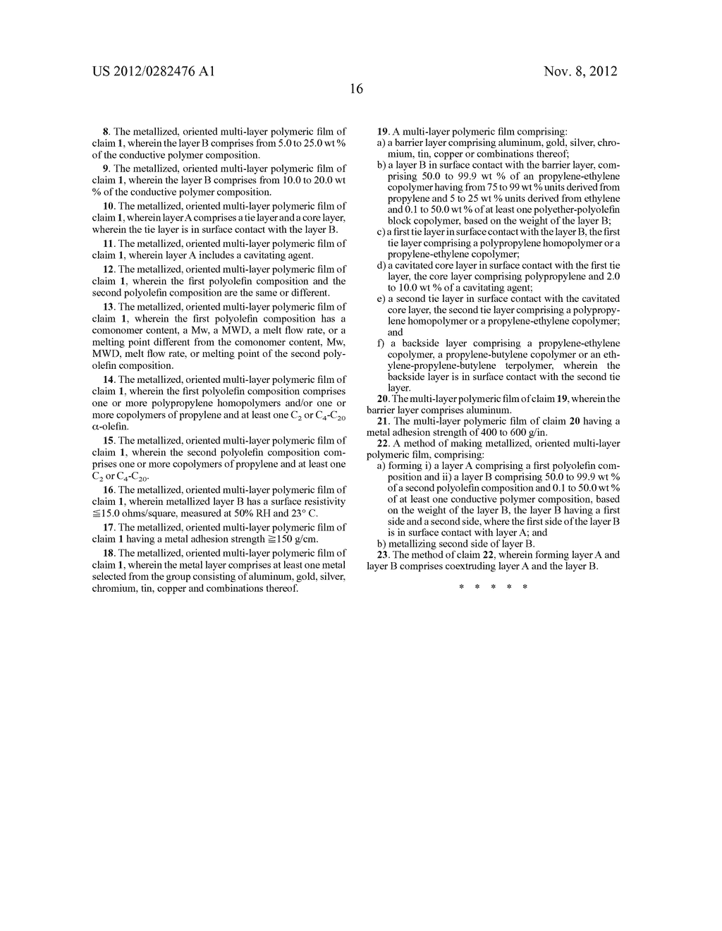 Metallized Films Having Improved Adhesion, Articles Made Therefrom, and     Method Making Same - diagram, schematic, and image 18