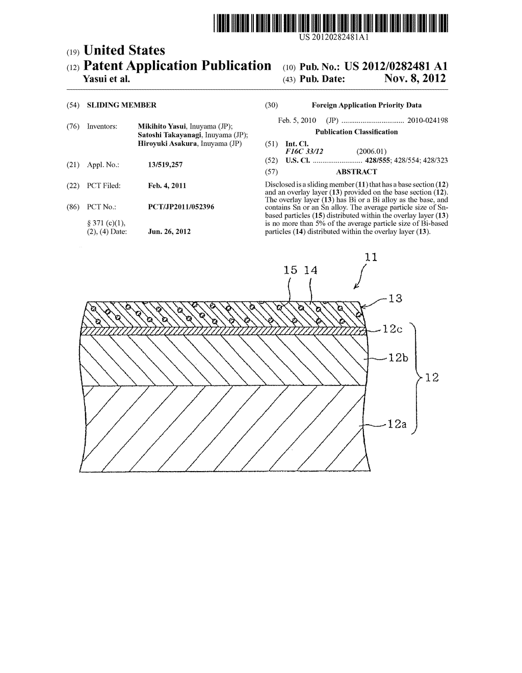 SLIDING MEMBER - diagram, schematic, and image 01