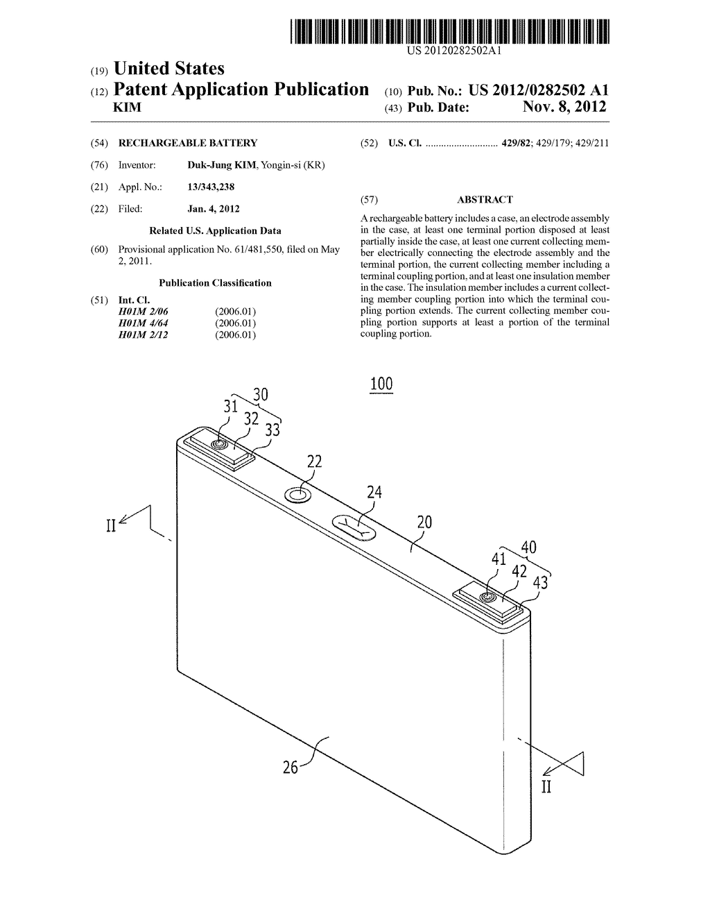 RECHARGEABLE BATTERY - diagram, schematic, and image 01