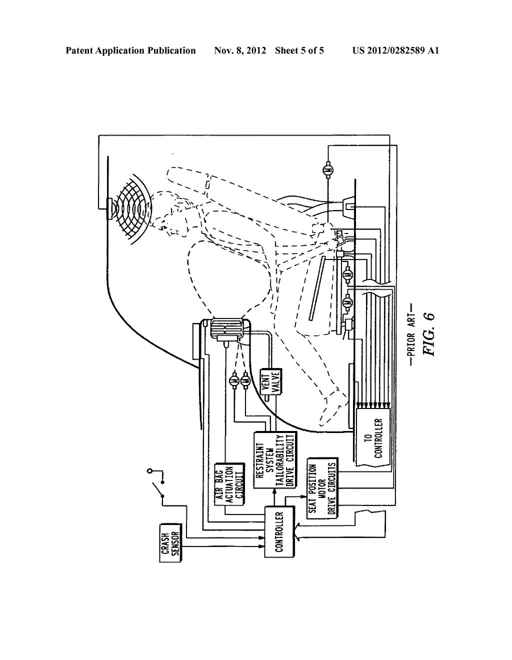 Air bag simulator / educational device and method - diagram, schematic, and image 06