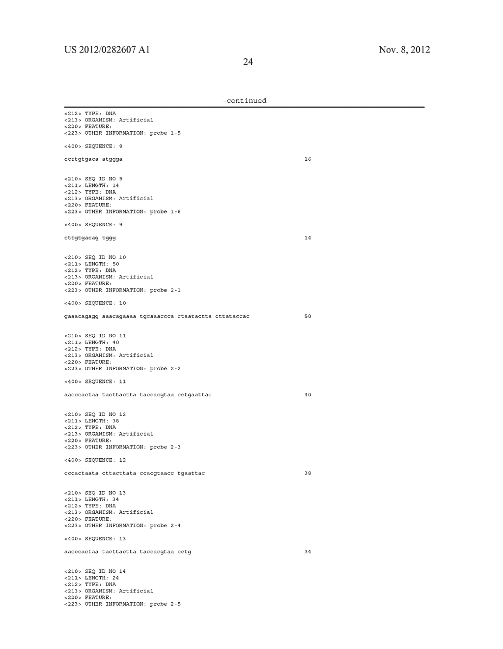 Probe, Polymorphism Detection Method, Method of Evaluating Drug Efficacy     or Tolerance, Disease Prediction Method and Reagent Kit - diagram, schematic, and image 36