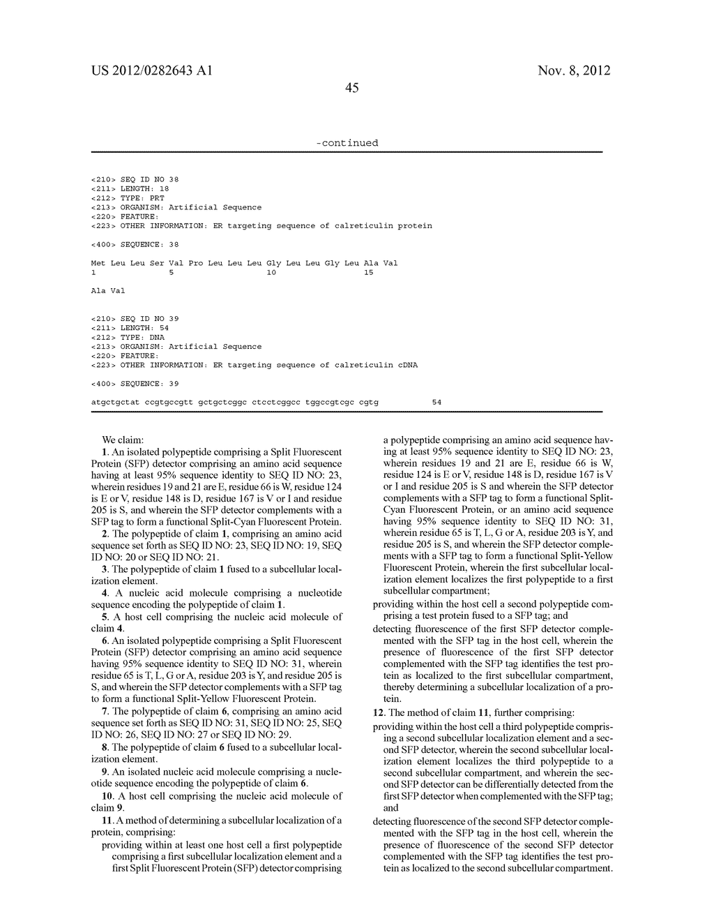 CYAN AND YELLOW FLUORESCENT COLOR VARIANTS OF SPLIT GFP - diagram, schematic, and image 52