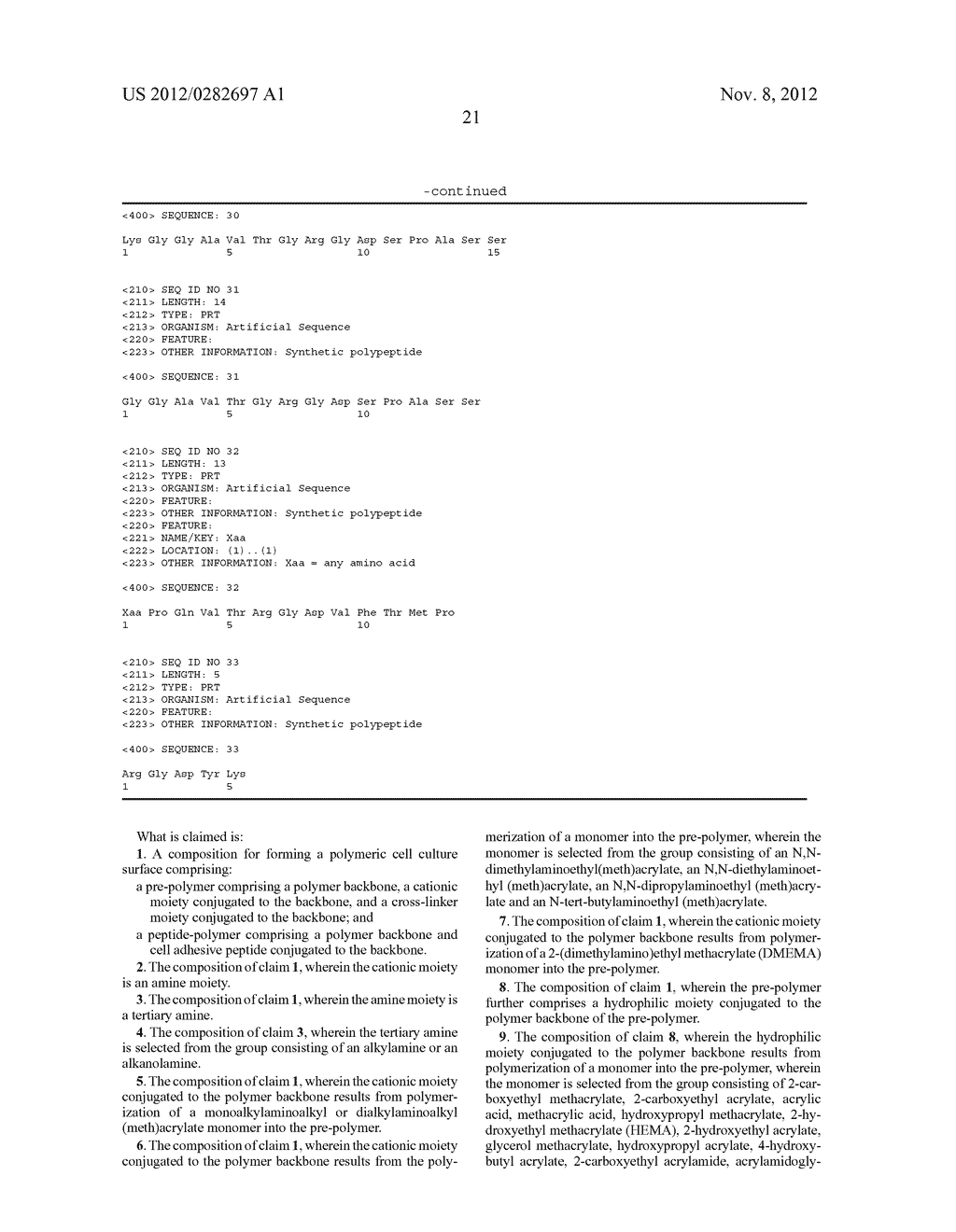 SYNTHETIC COMPOSITION AND COATING FOR CELL CULTURE - diagram, schematic, and image 35