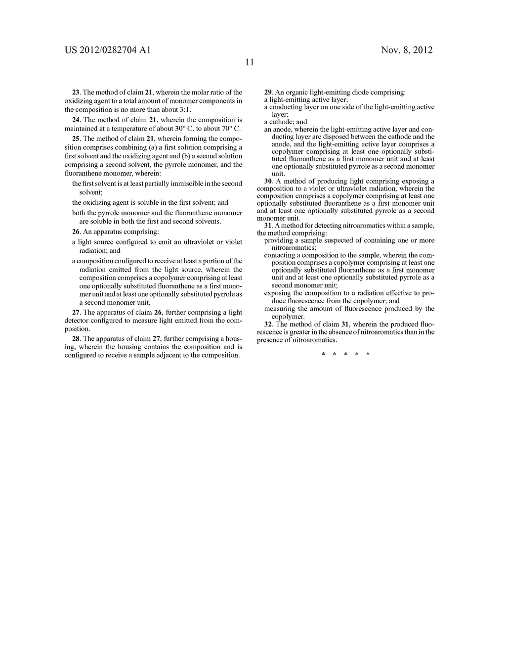 FLUORANTHENE COPOLYMERS AND METHODS OF MAKING AND USING THE SAME - diagram, schematic, and image 22