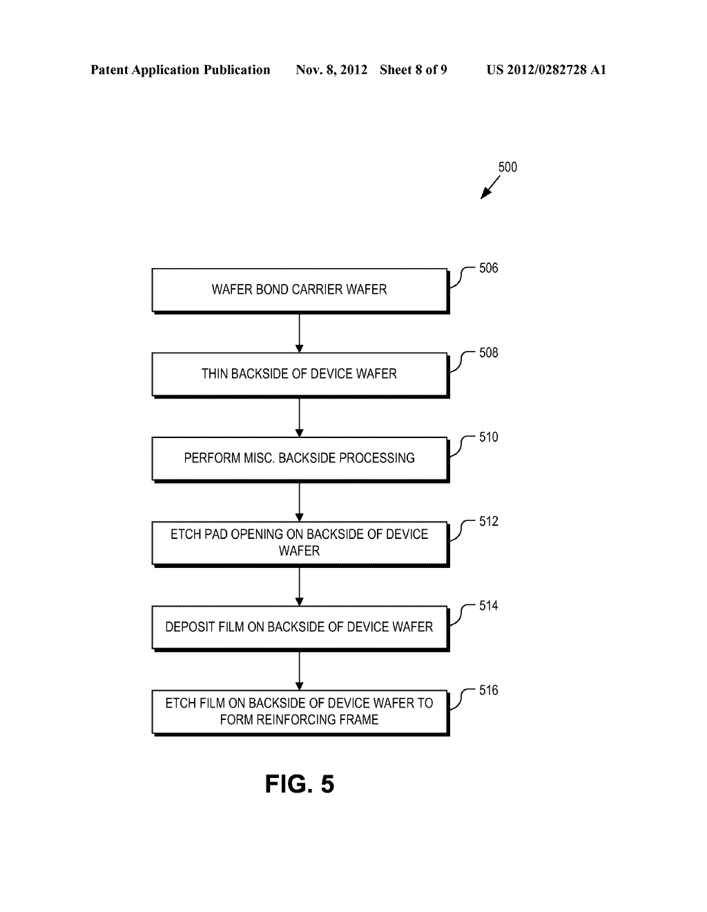 BACKSIDE ILLUMINATED IMAGING SENSOR WITH REINFORCED PAD STRUCTURE - diagram, schematic, and image 09