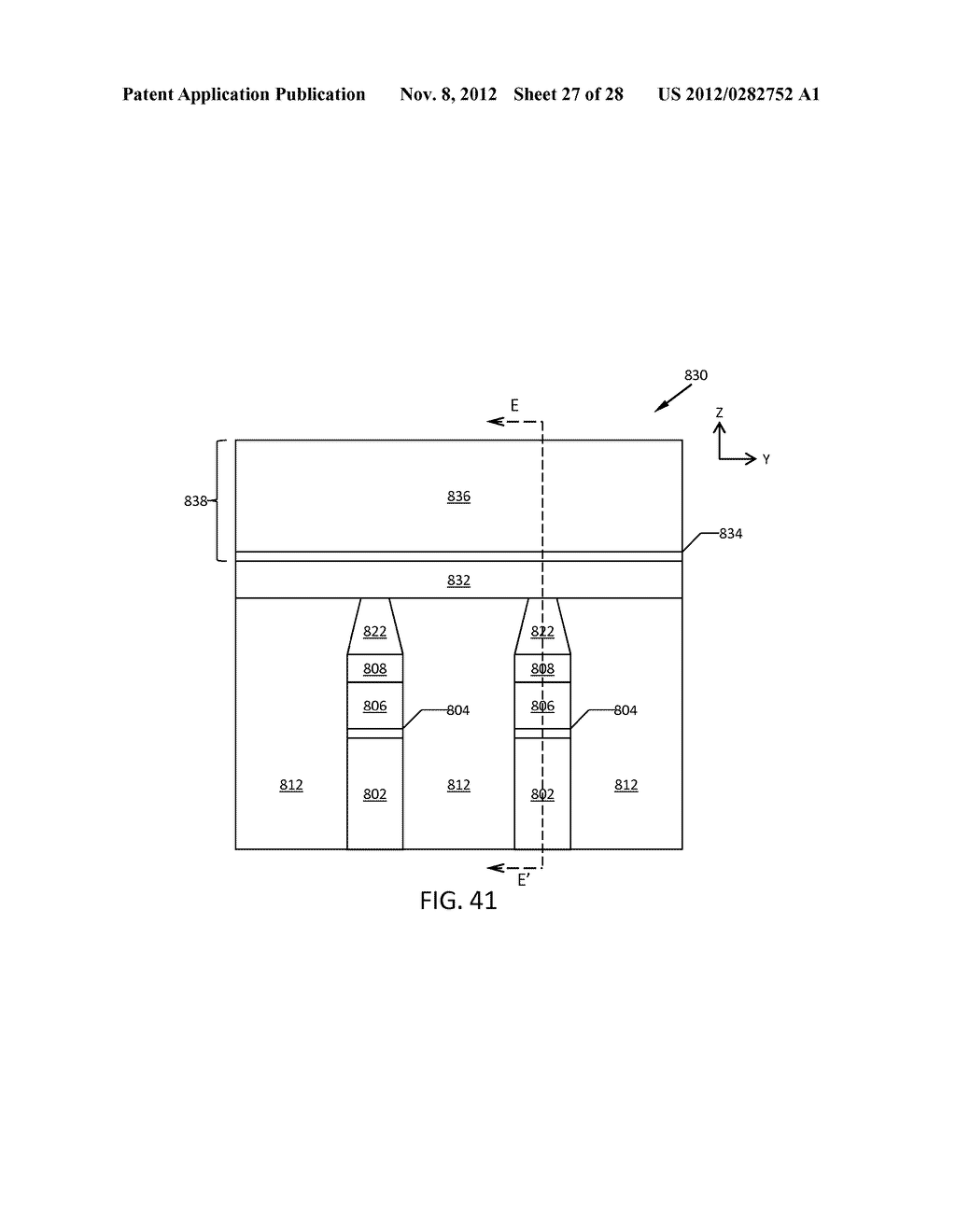 FABRICATING CURRENT-CONFINING STRUCTURES IN PHASE CHANGE MEMORY SWITCH     CELLS - diagram, schematic, and image 28