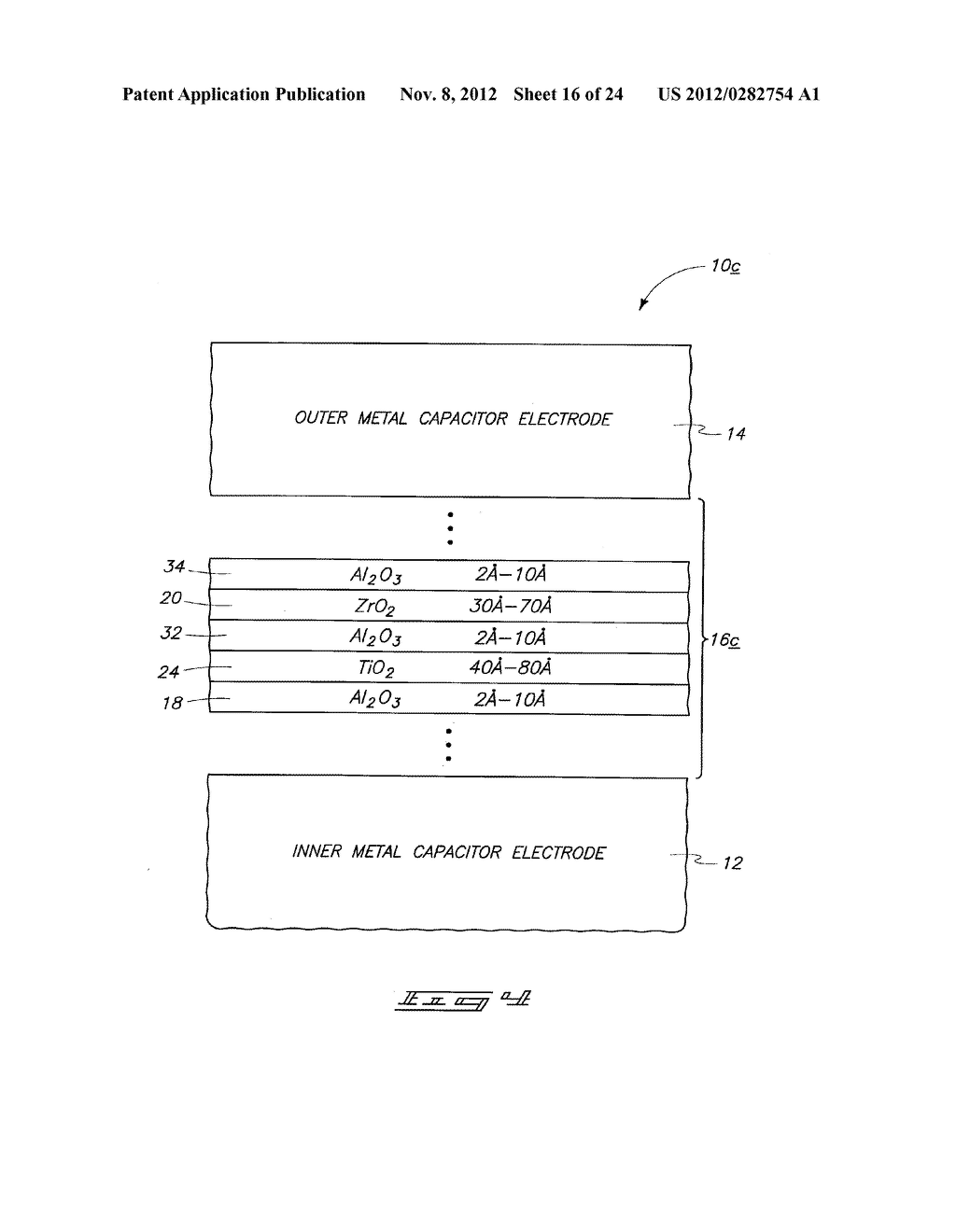 Methods of Forming Capacitors Having Dielectric Regions That Include     Multiple Metal Oxide-Comprising Materials - diagram, schematic, and image 17