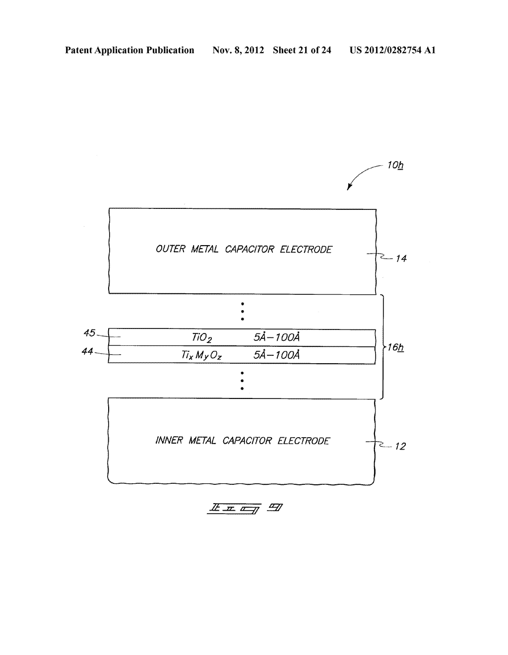 Methods of Forming Capacitors Having Dielectric Regions That Include     Multiple Metal Oxide-Comprising Materials - diagram, schematic, and image 22